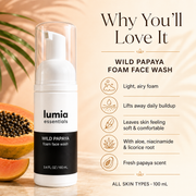 Wild Papaya Foam Face Wash 3.4oz (100ml)